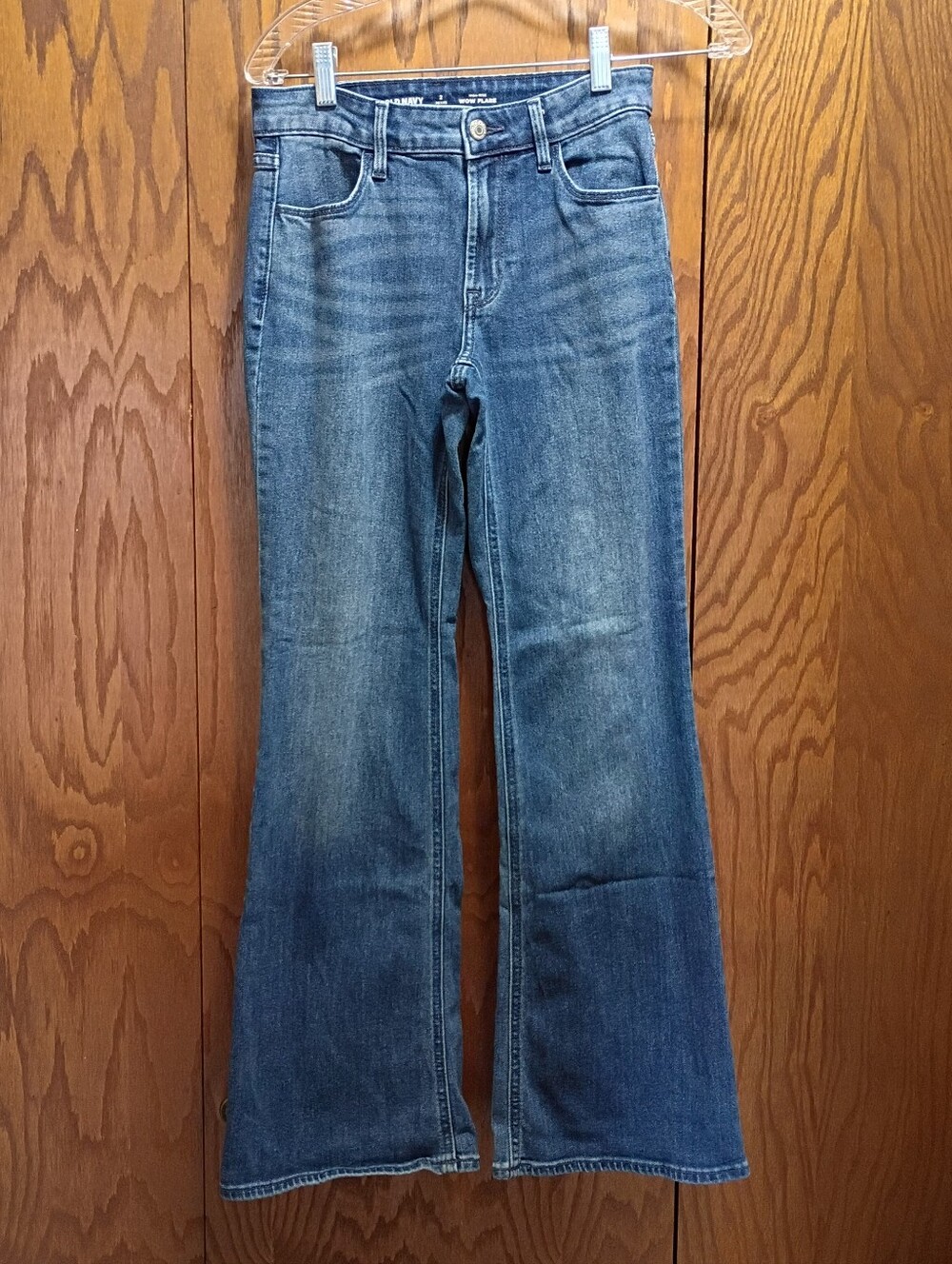 Old Navy Women's High-Rise Flared Jeans in Medium Blue